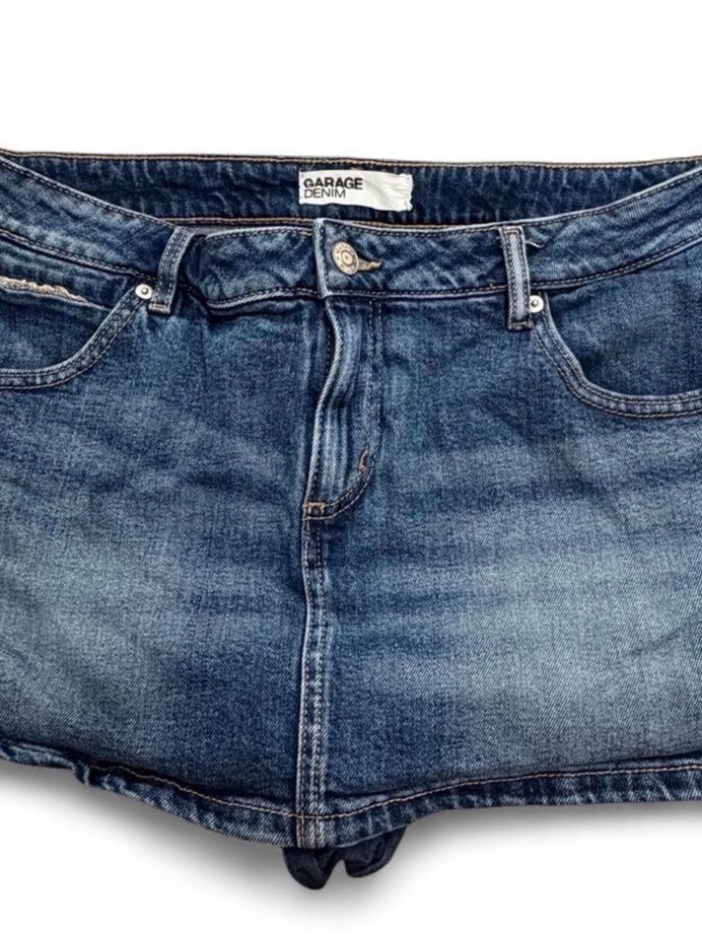 Garage Blue Denim Mini Skirt